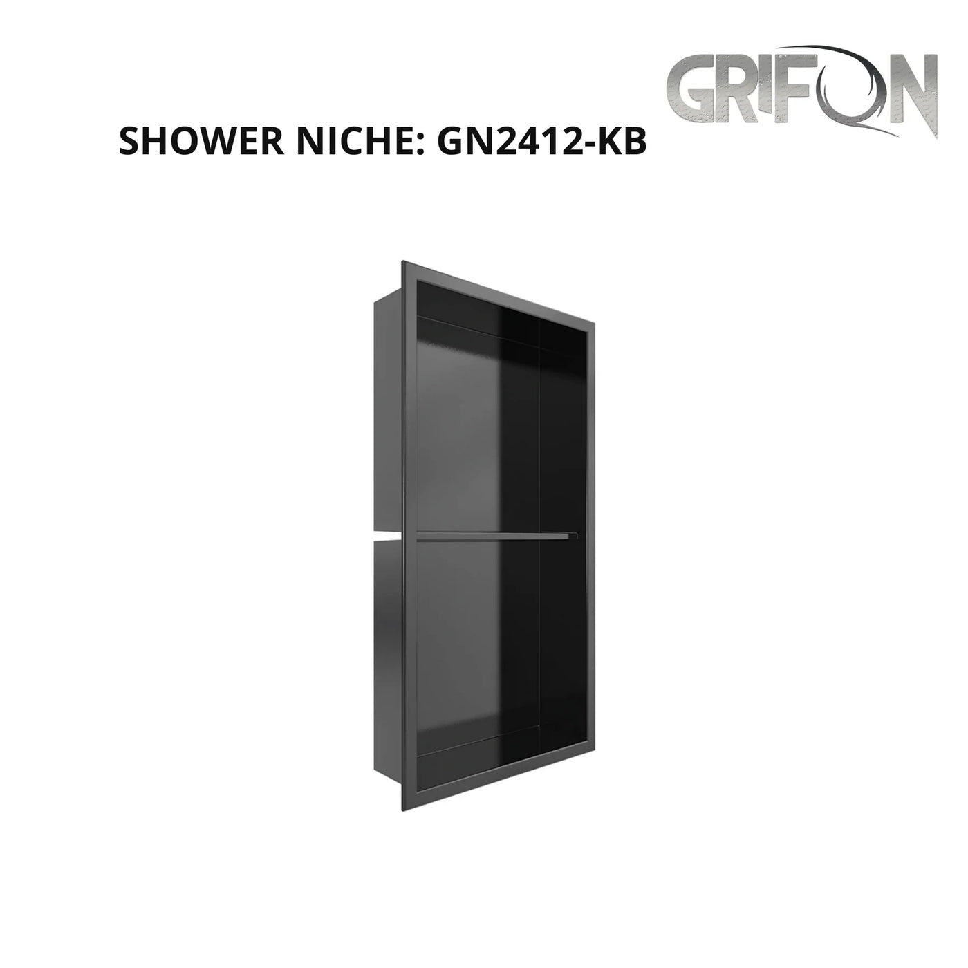 SHOWER NICHE - GN2412-K-BN Stainless Steel Double Bowl Wall-insert Shower Niche