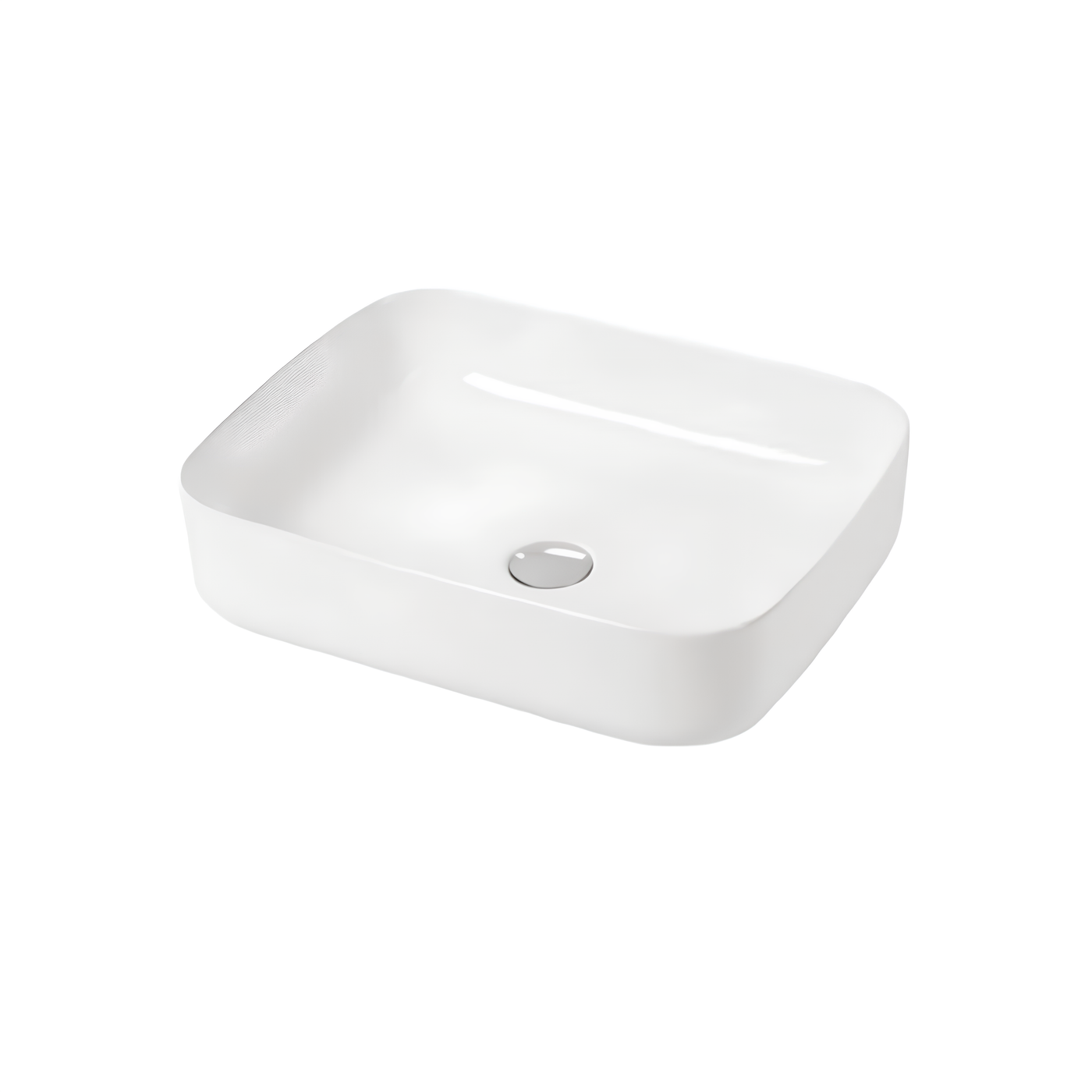 Singapore™ GS0469 Rectangular Vessel 19,7-in Ceramic Bathroom Sink in White