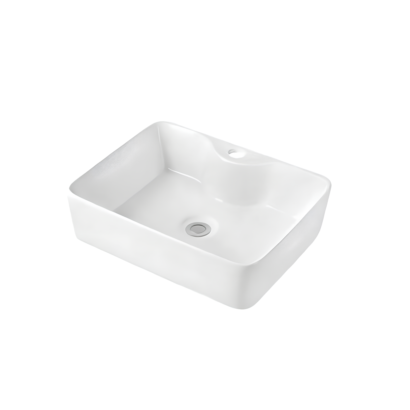 lisbon™ GS0599 Rectangular Vessel 19,7-inch Ceramic Bathroom Sink in White