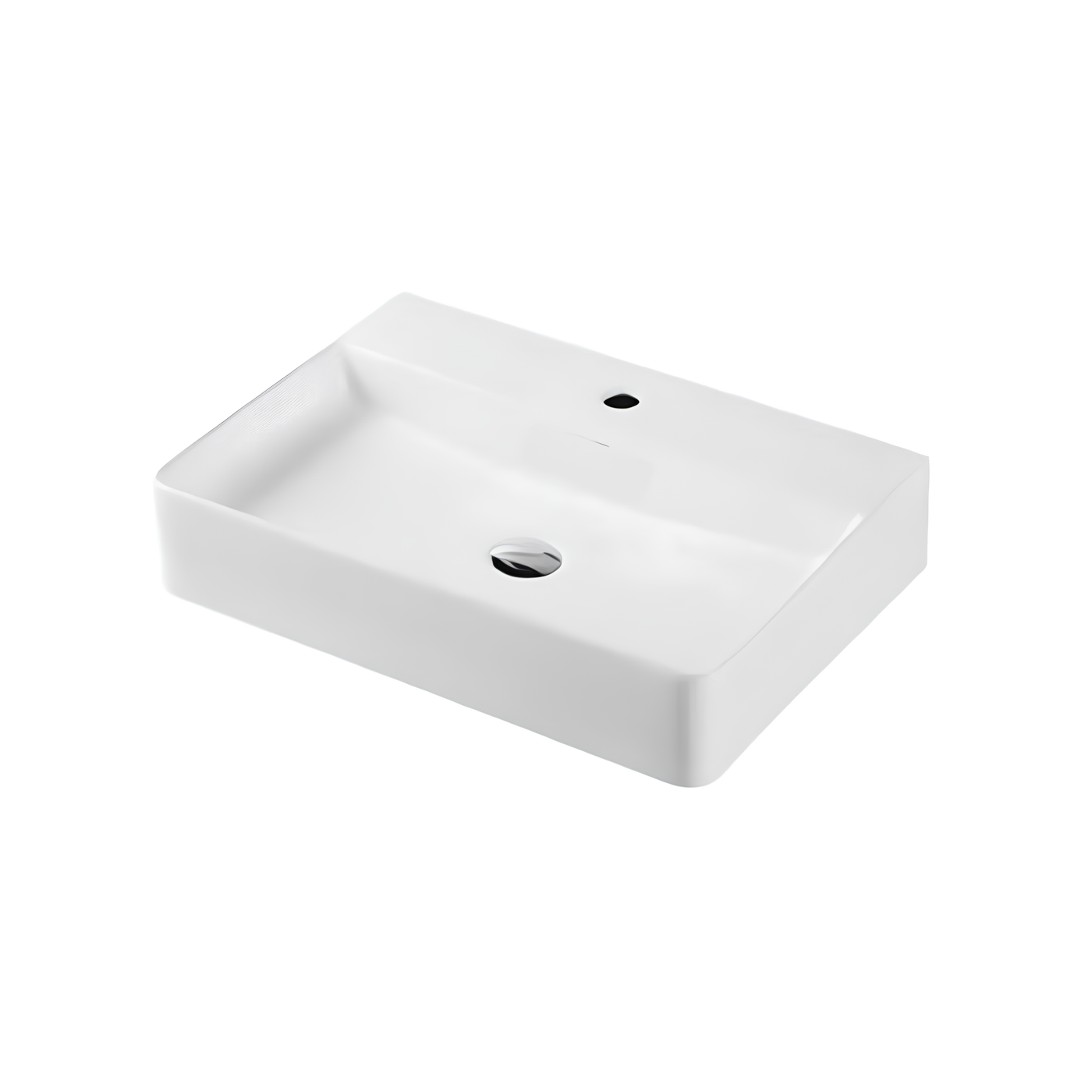 lisbon™ GS397B-50 Rectangular Drop-in 19,7-in Ceramic Bathroom Sink in White