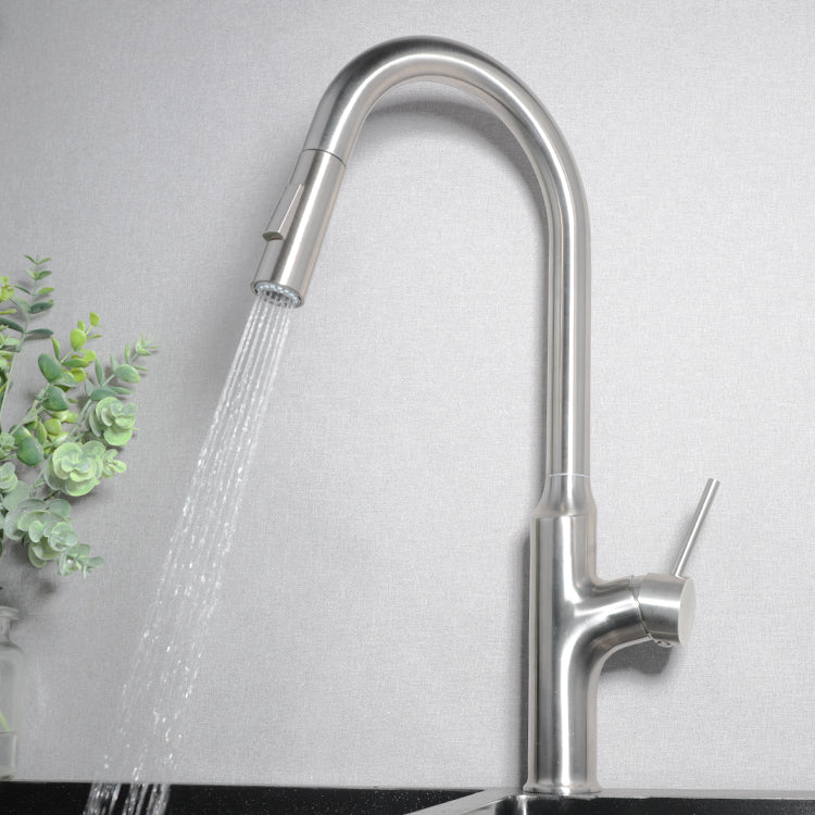 FLY™ GF407 Contemporary Style Single-Handle Kitchen Sink Faucet with Pull-Down Sprayer