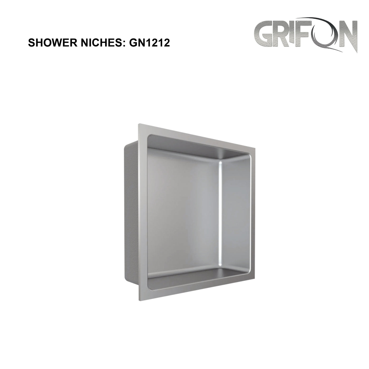 SHOWER NICHE - GN1212-BN Stainless Steel Single Bowl Wall-insert Shower Niche