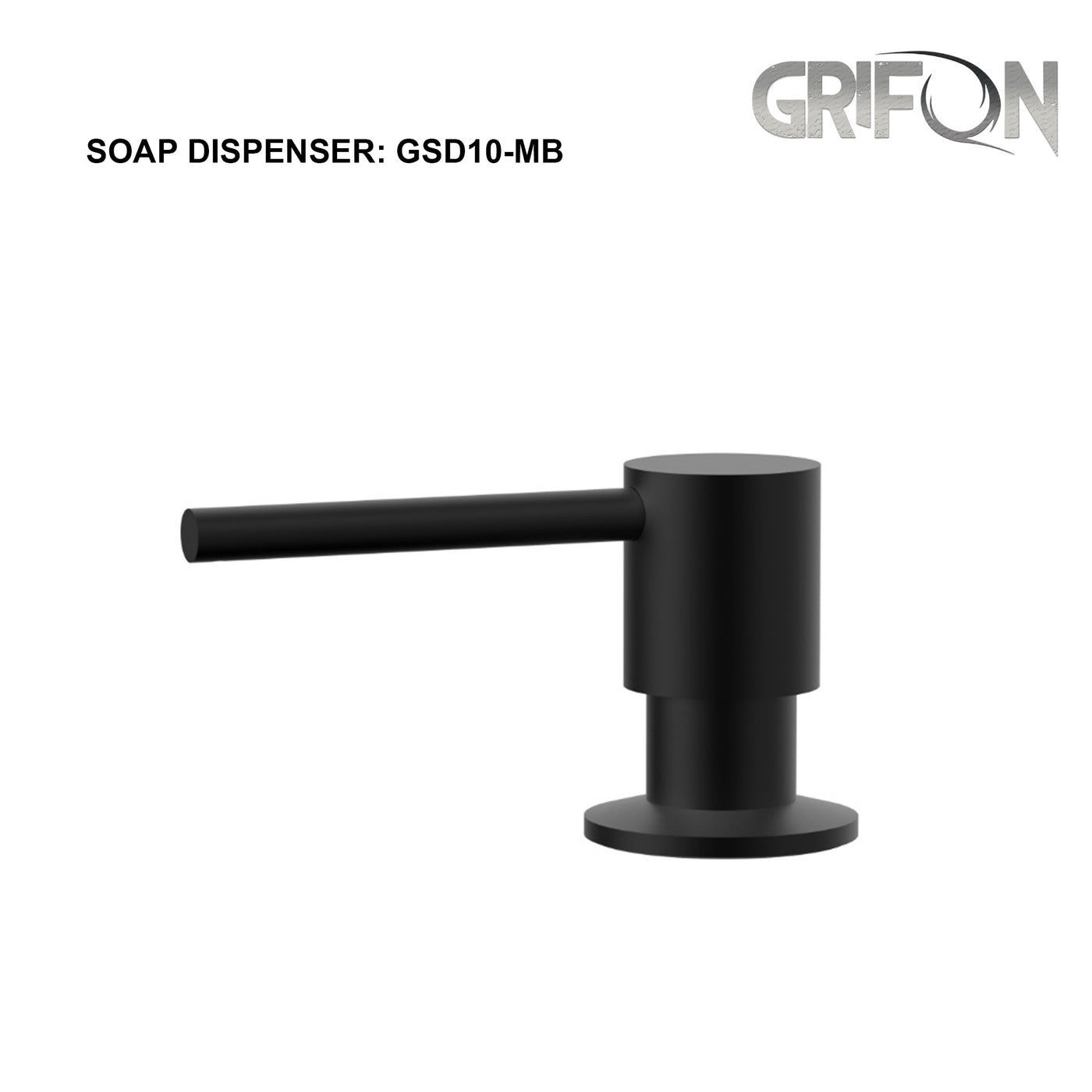 SOAP DISPENSER - GSD10 Kitchen Soap and Lotion Dispenser in Black Stainless Steel