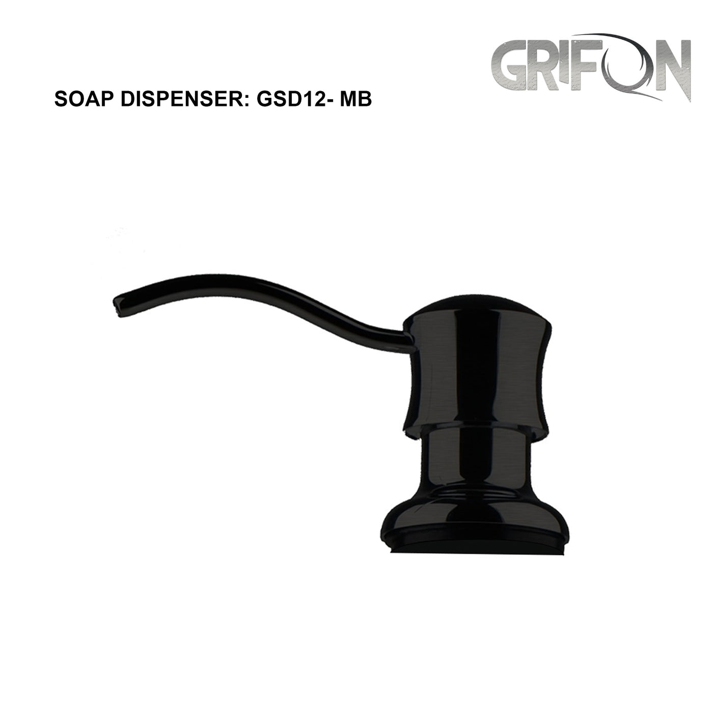 SOAP DISPENSER - GSD12 Kitchen Soap and Lotion Dispenser in Black Stainless Steel