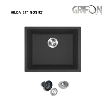 HILDA  21"  GGS 921  - Single Bowl Kitchen Sink