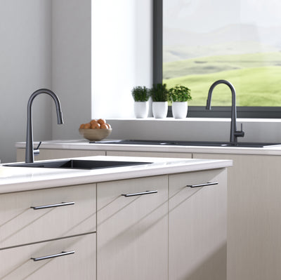 ZENO™ Contemporary Style Single-Handle Kitchen Sink Faucet with Pull-Down Sprayer