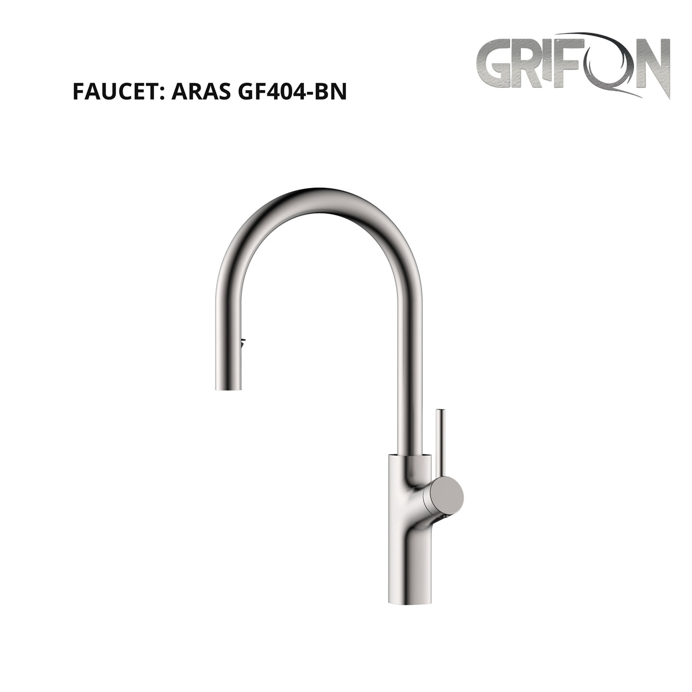 ARAS™ GF404 Contemporary Style Single-Handle Kitchen Sink Faucet with Pull-Down Sprayer