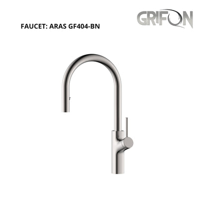 ARAS™ GF404 Contemporary Style Single-Handle Kitchen Sink Faucet with Pull-Down Sprayer