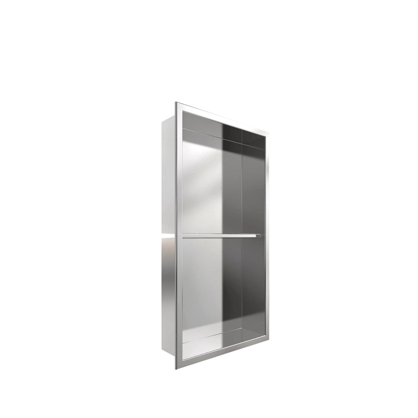 SHOWER NICHE - GN2412-K-BN Stainless Steel Double Bowl Wall-insert Shower Niche