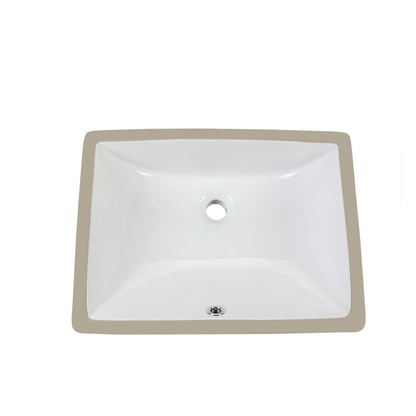 Undermount™ KAZU Rectangular Undermount 20,5-in Ceramic Bathroom Sink in White