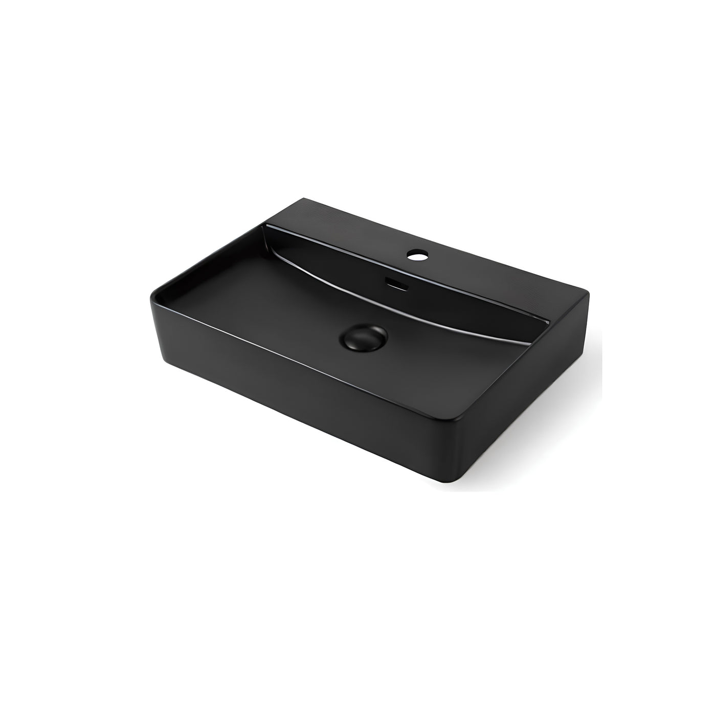 LISBON™GSO478-YA Rectangular Vessel  Ceramic Bathroom Sink in Black