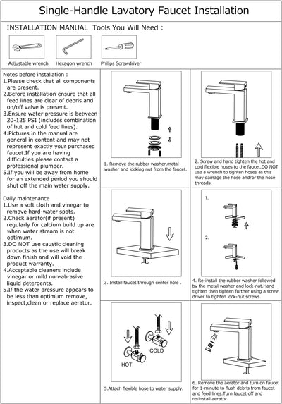 SAFIR™ GF708 Contemporary Style Single-Handle Bathroom Sink Faucet