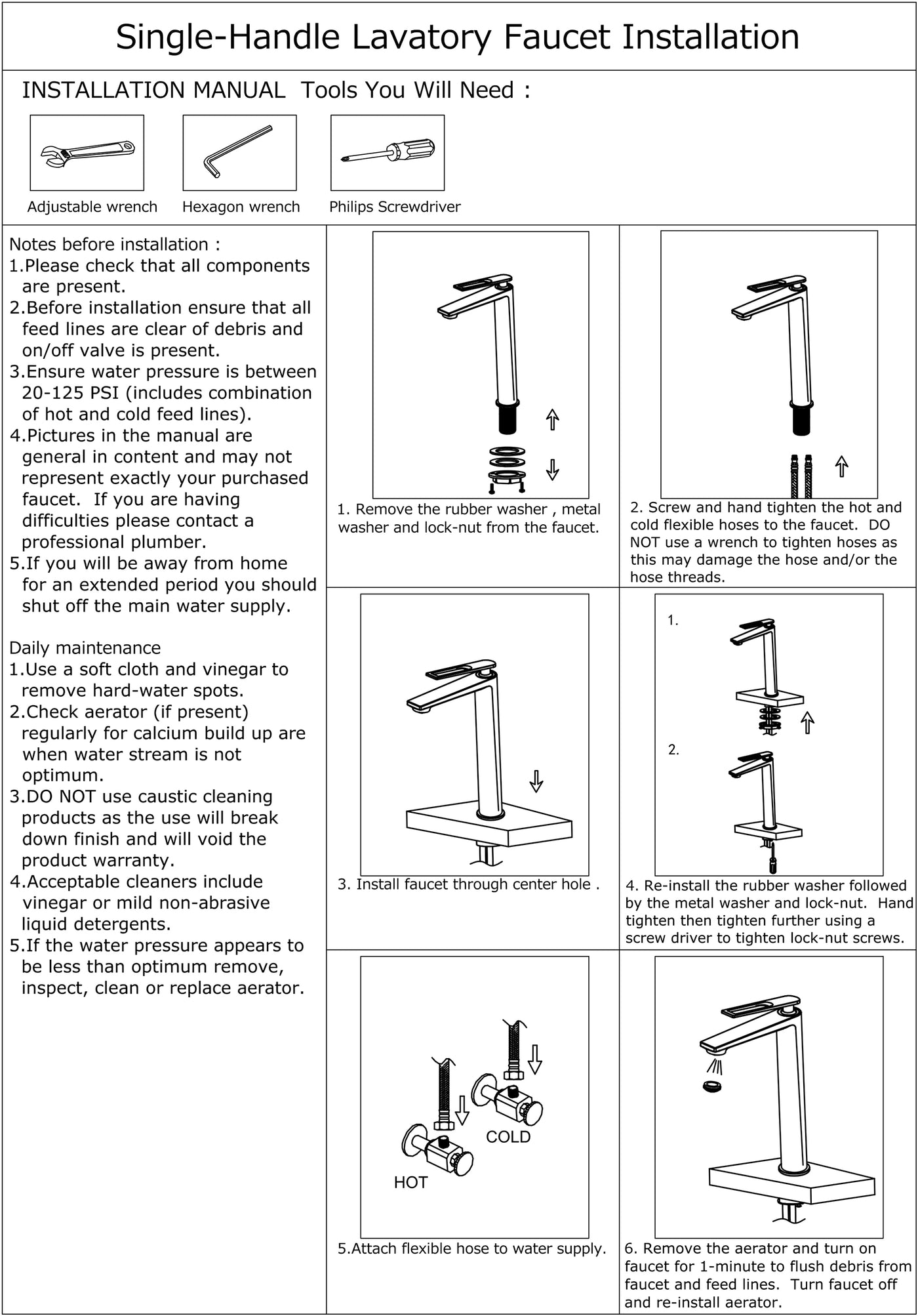 SIRUS™ GF710-L  Contemporary Style Single-Handle Bathroom Sink Faucet