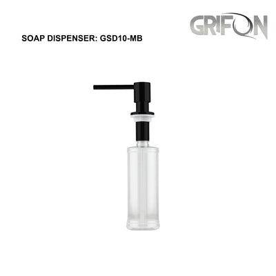 SOAP DISPENSER - GSD10 Kitchen Soap and Lotion Dispenser in Black Stainless Steel