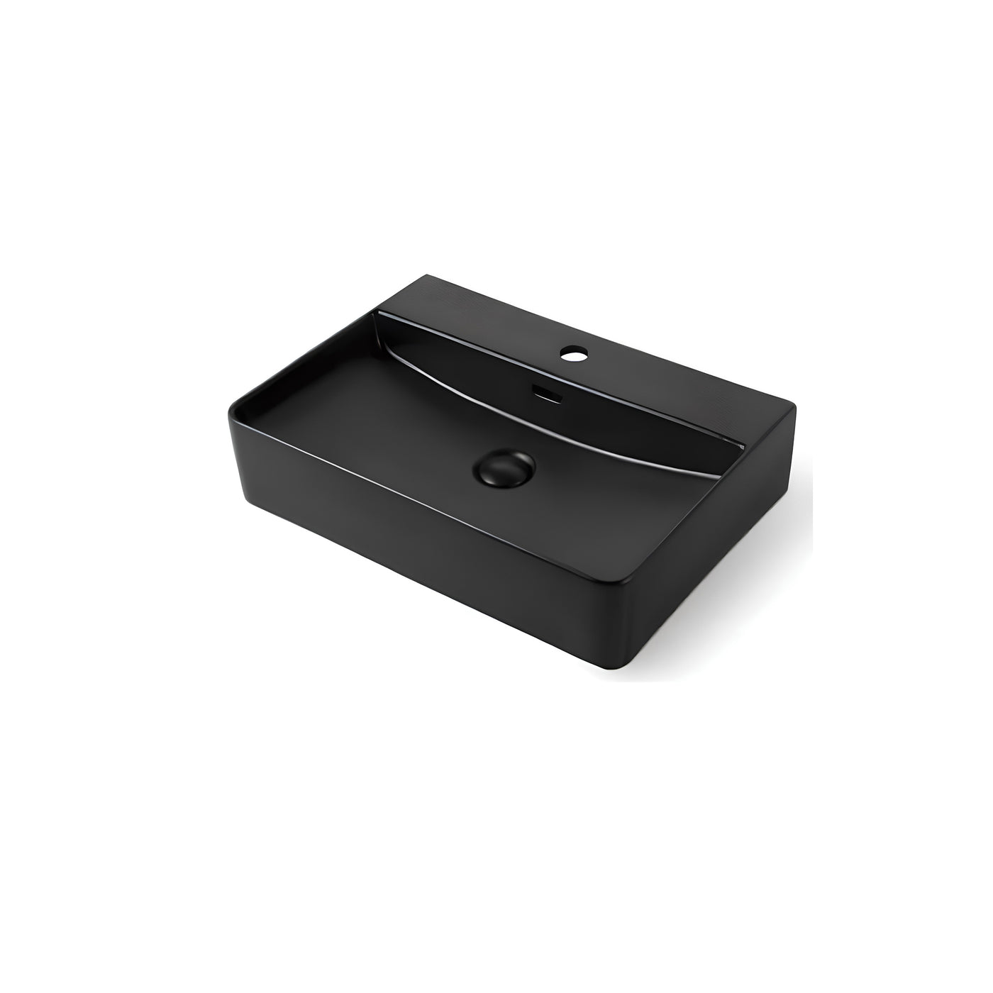 LISBON™GSO477-YA Rectangular Vessel  Ceramic Bathroom Sink in Black