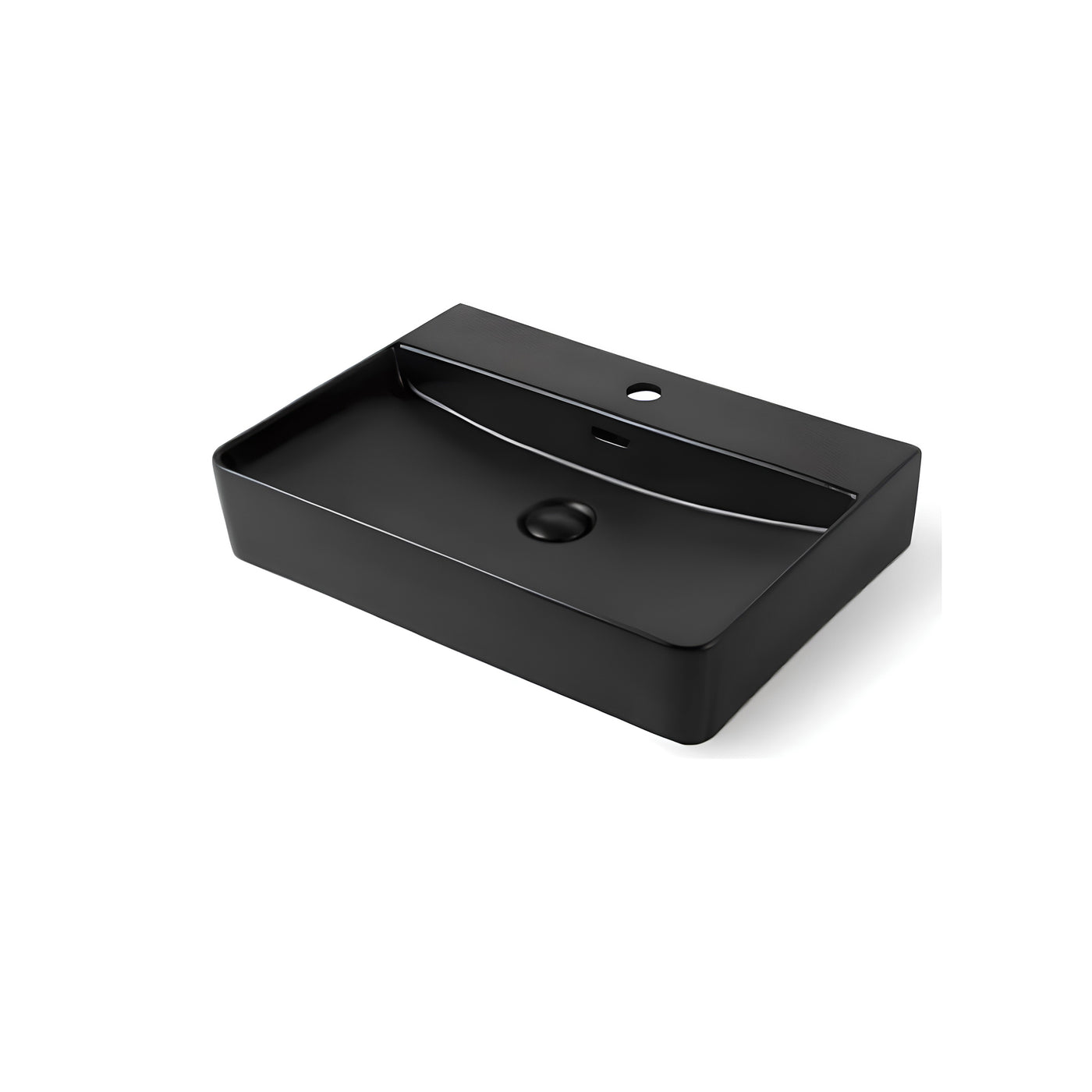 LISBON™GSO479-YA Rectangular Vessel  Ceramic Bathroom Sink in Black