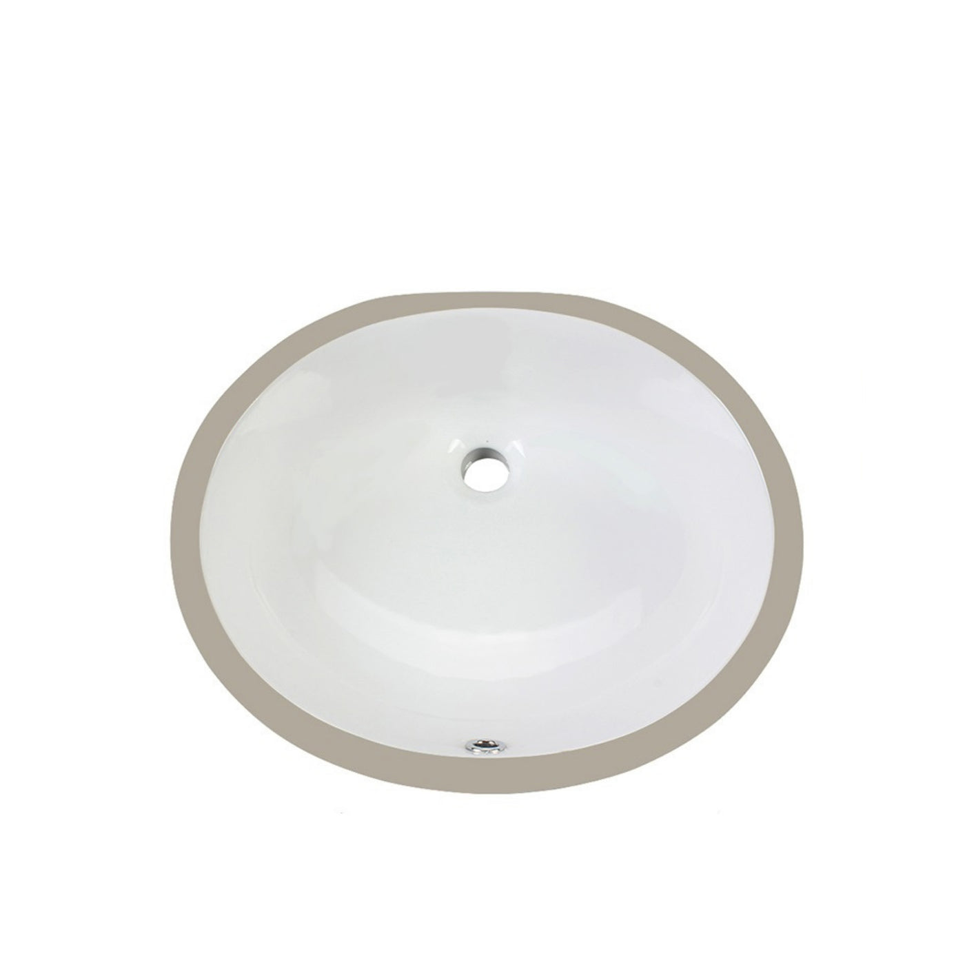 Undermount™ RAZU Round Undermount 19,5-in Ceramic Bathroom Sink in White