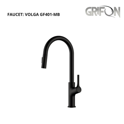 VOLGA™ GF401 Contemporary Style Single-Handle Kitchen Sink Faucet with Pull-Down Sprayer