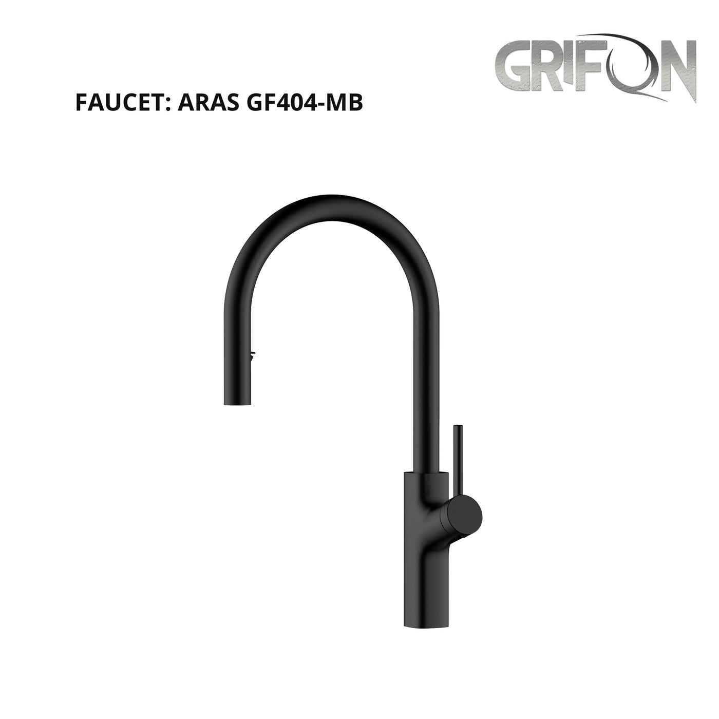 ARAS™ GF404 Contemporary Style Single-Handle Kitchen Sink Faucet with Pull-Down Sprayer