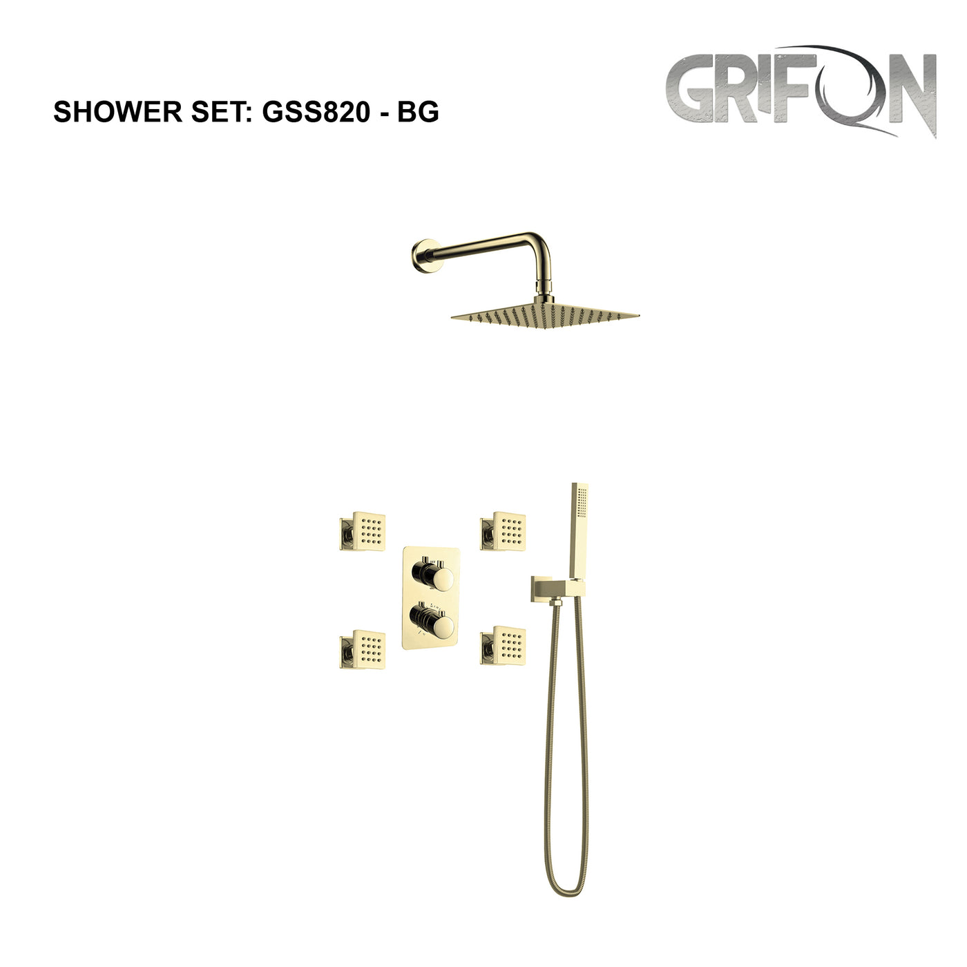 ADRIANNA THERMOSTATIC SHOWER SET - GSS820