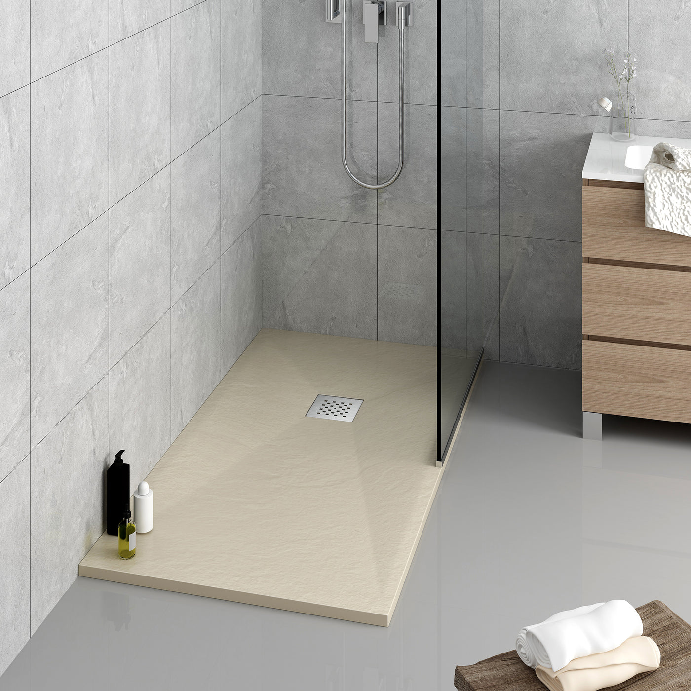 SHOWER BASE ARTIFICIAL STONE - SERIES MARBLE F