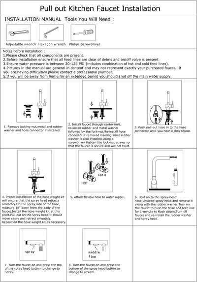 ZEYA™ GF405 Contemporary Style Single-Handle Kitchen Sink Faucet with Pull-Down Sprayer