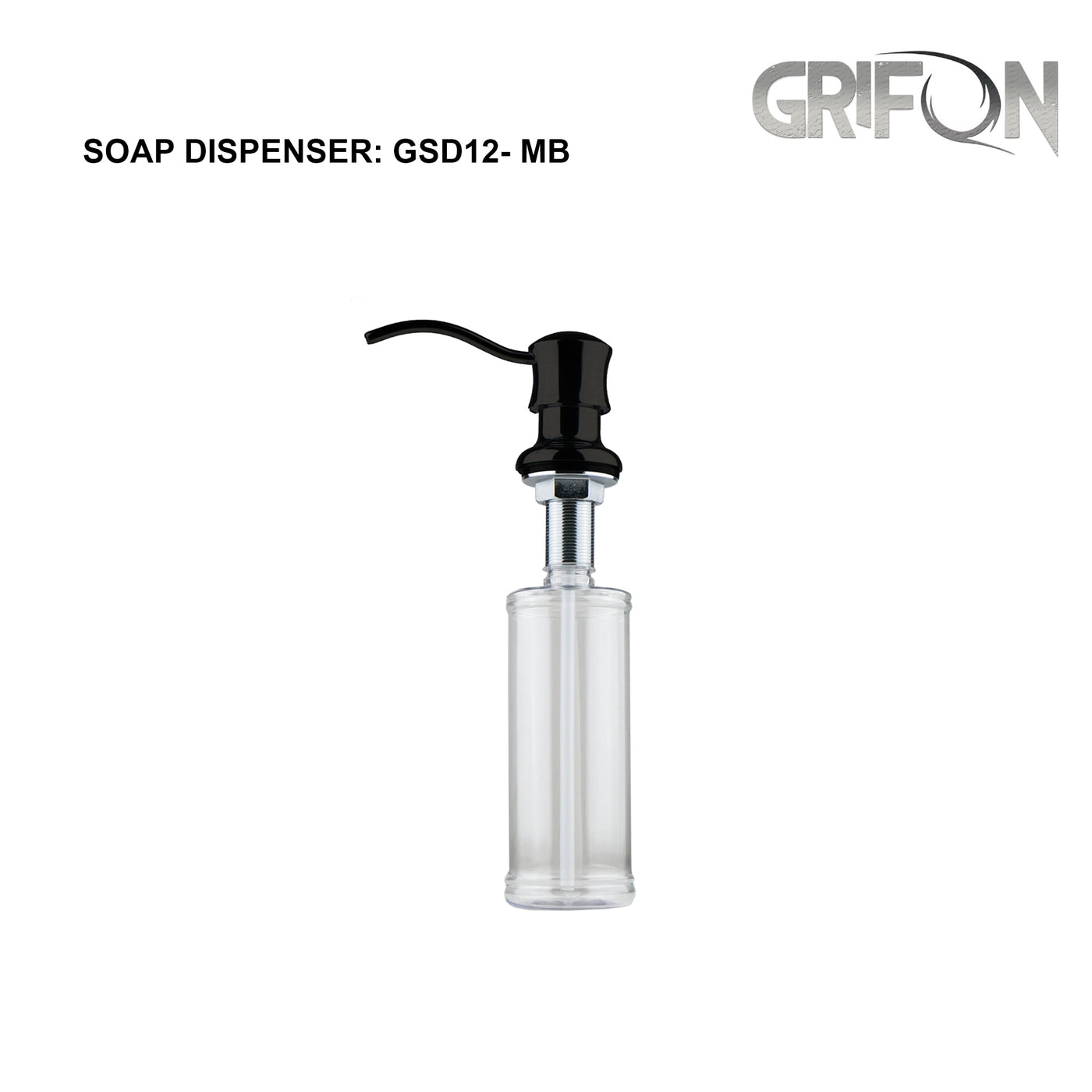 SOAP DISPENSER - GSD12 Kitchen Soap and Lotion Dispenser in Black Stainless Steel