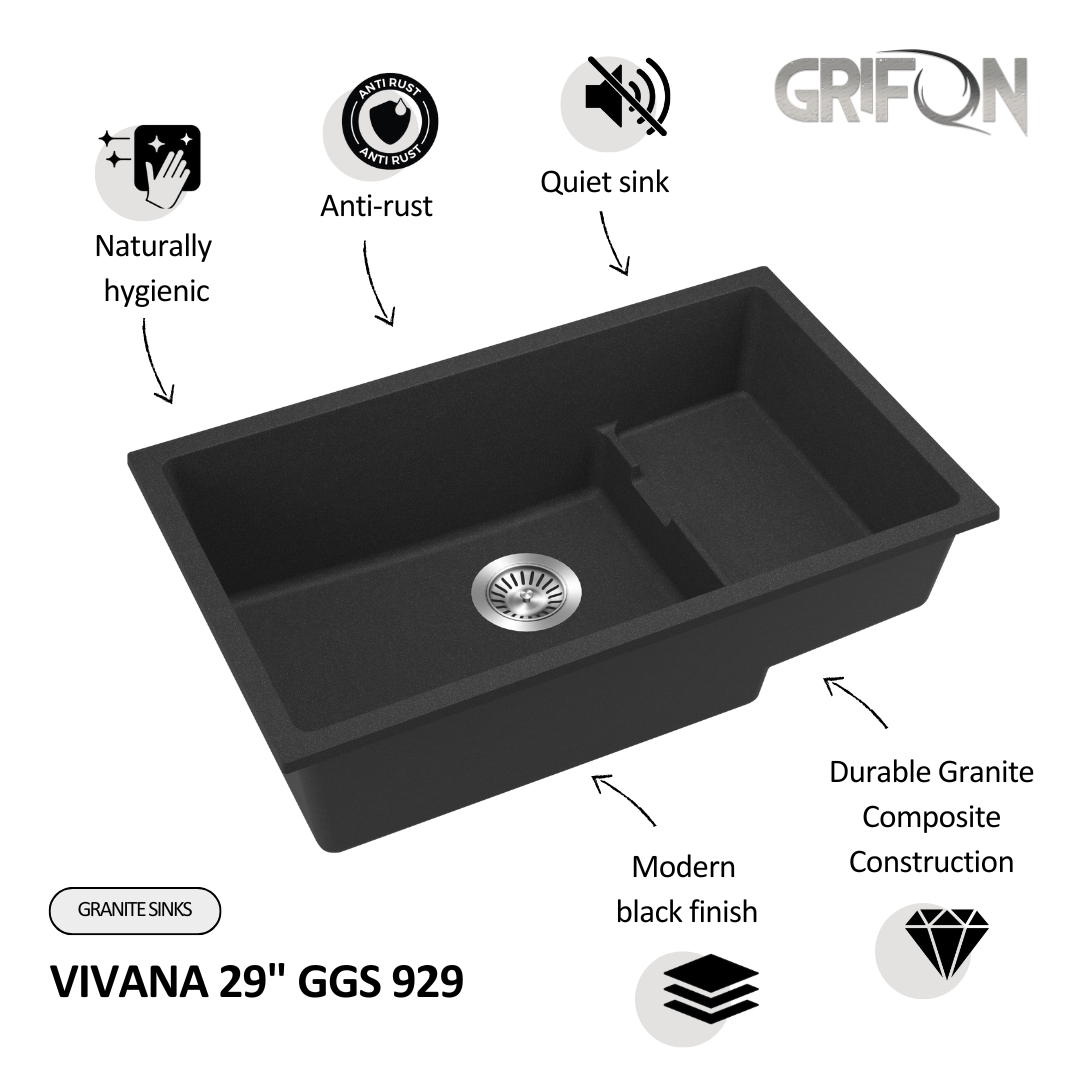 VIVANA 29" GGS 929 - Double Bowl Kitchen Sink