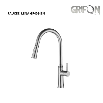 LENA™ GF408 Contemporary Style Single-Handle Kitchen Sink Faucet with Pull-Down Sprayer*