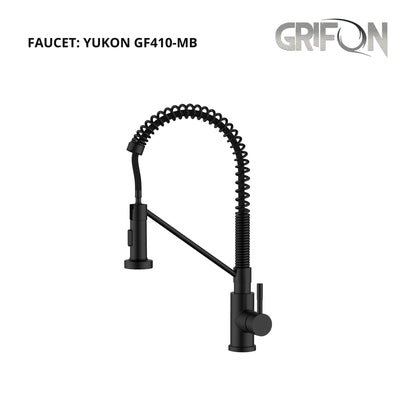 YUKON™ GF410 Commercial Style Single-Handle Kitchen Sink Faucet with Pull-Down Sprayer