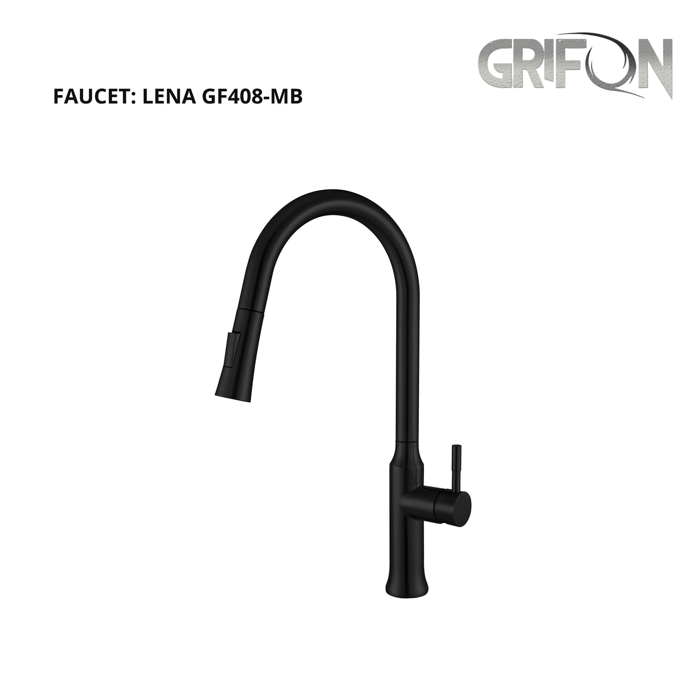 LENA™ GF408 Contemporary Style Single-Handle Kitchen Sink Faucet with Pull-Down Sprayer*