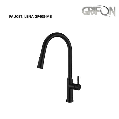 LENA™ GF408 Contemporary Style Single-Handle Kitchen Sink Faucet with Pull-Down Sprayer*