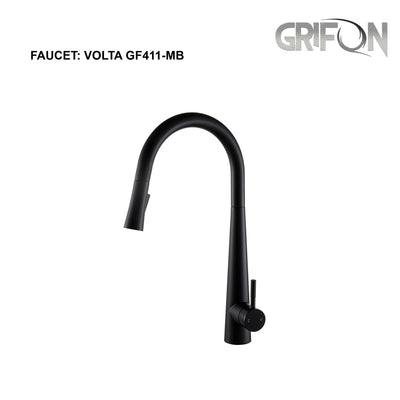 VOLTA™ GF411 Contemporary Style Sensor Single-Handle Kitchen Sink Faucet with Pull-Down Sprayer