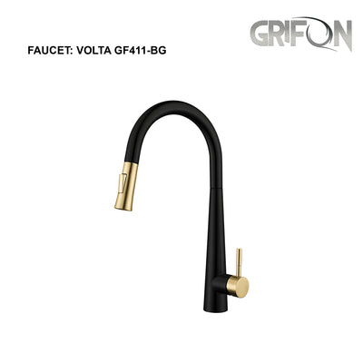 VOLTA™ GF411 Contemporary Style Sensor Single-Handle Kitchen Sink Faucet with Pull-Down Sprayer