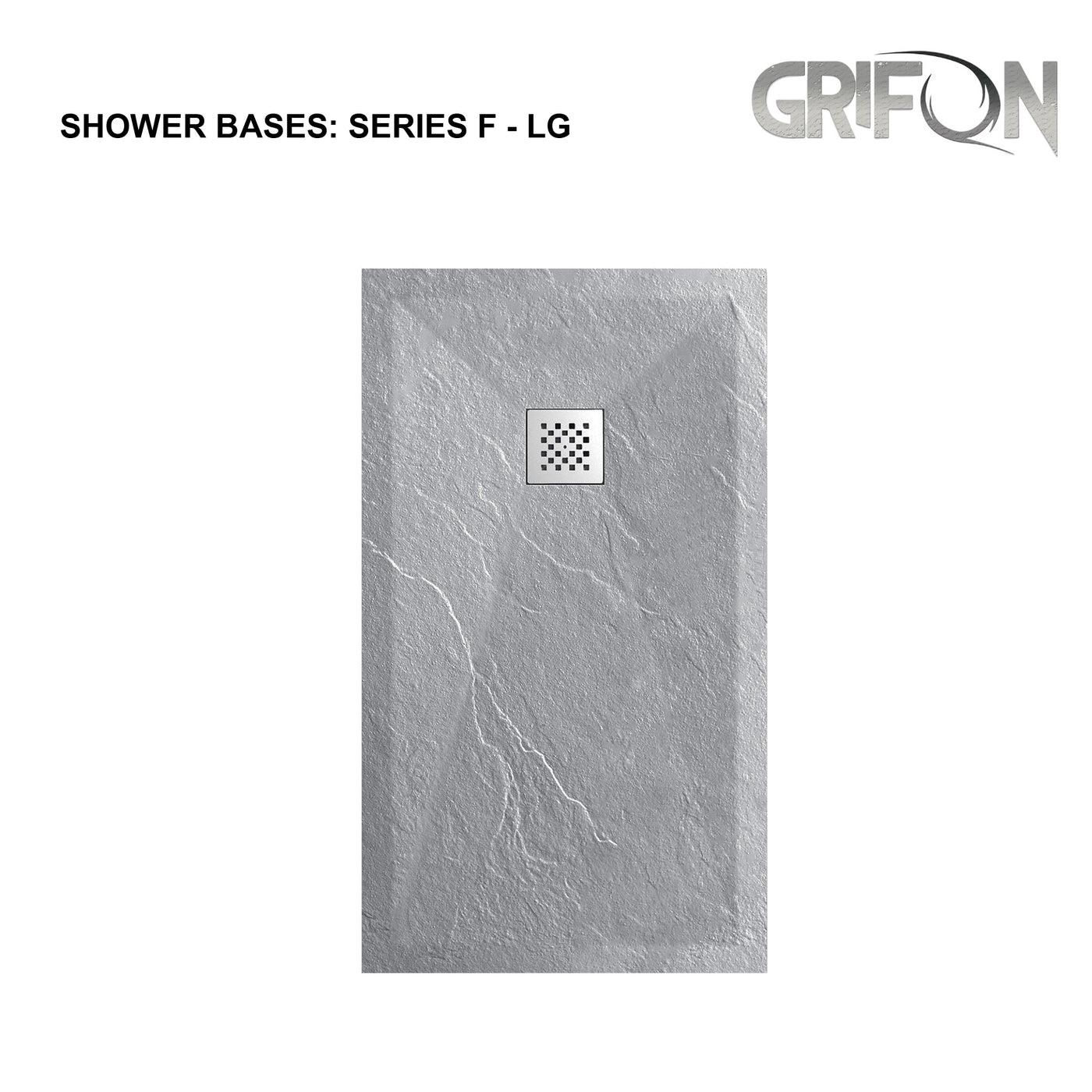 SHOWER BASE ARTIFICIAL STONE - SERIES F LIGHT GREY