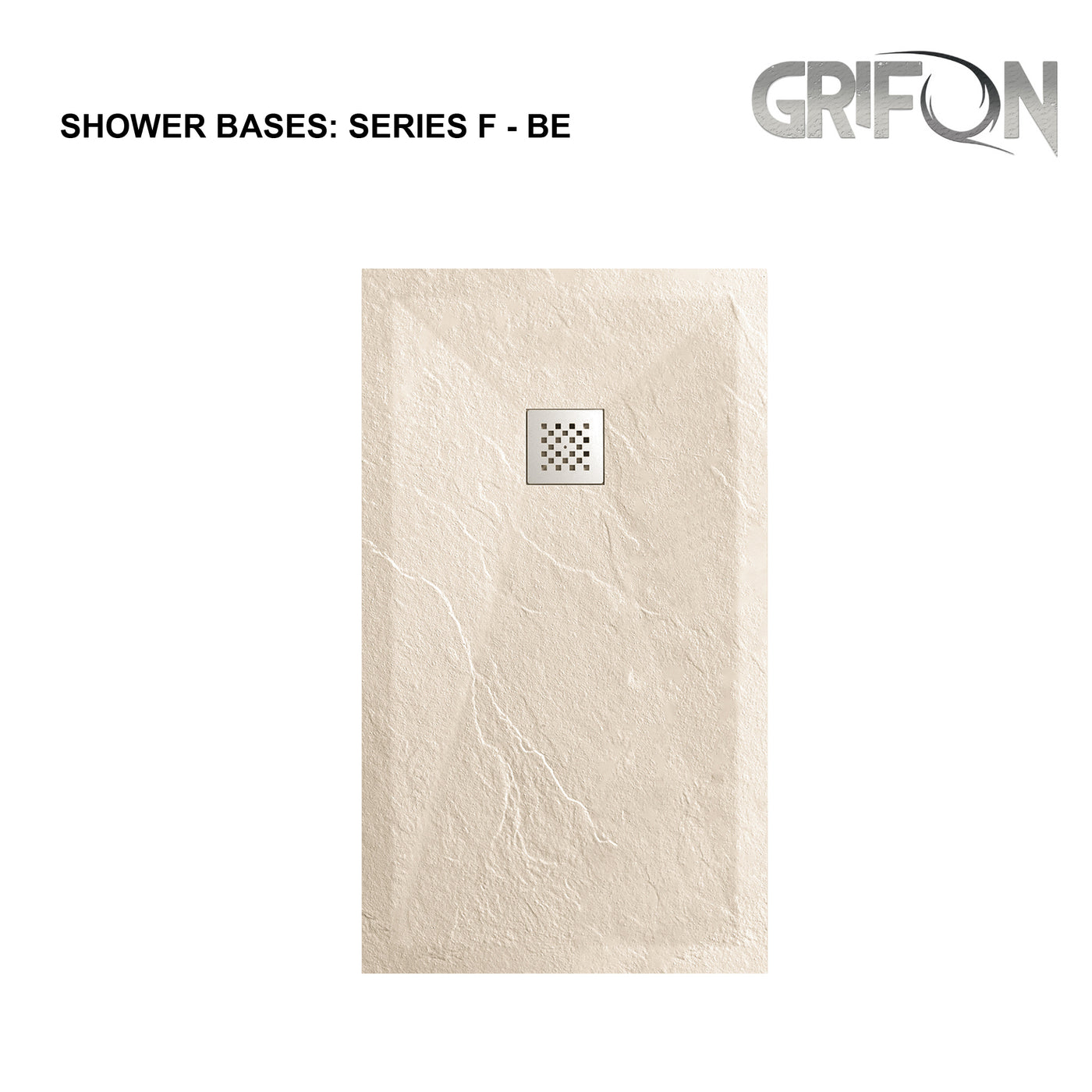 SHOWER BASE ARTIFICIAL STONE - SERIES F BEIGE