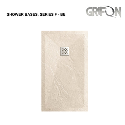 SHOWER BASE ARTIFICIAL STONE - SERIES F BEIGE