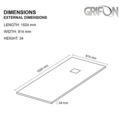 SHOWER BASE ARTIFICIAL STONE - SERIES F LIGHT GREY