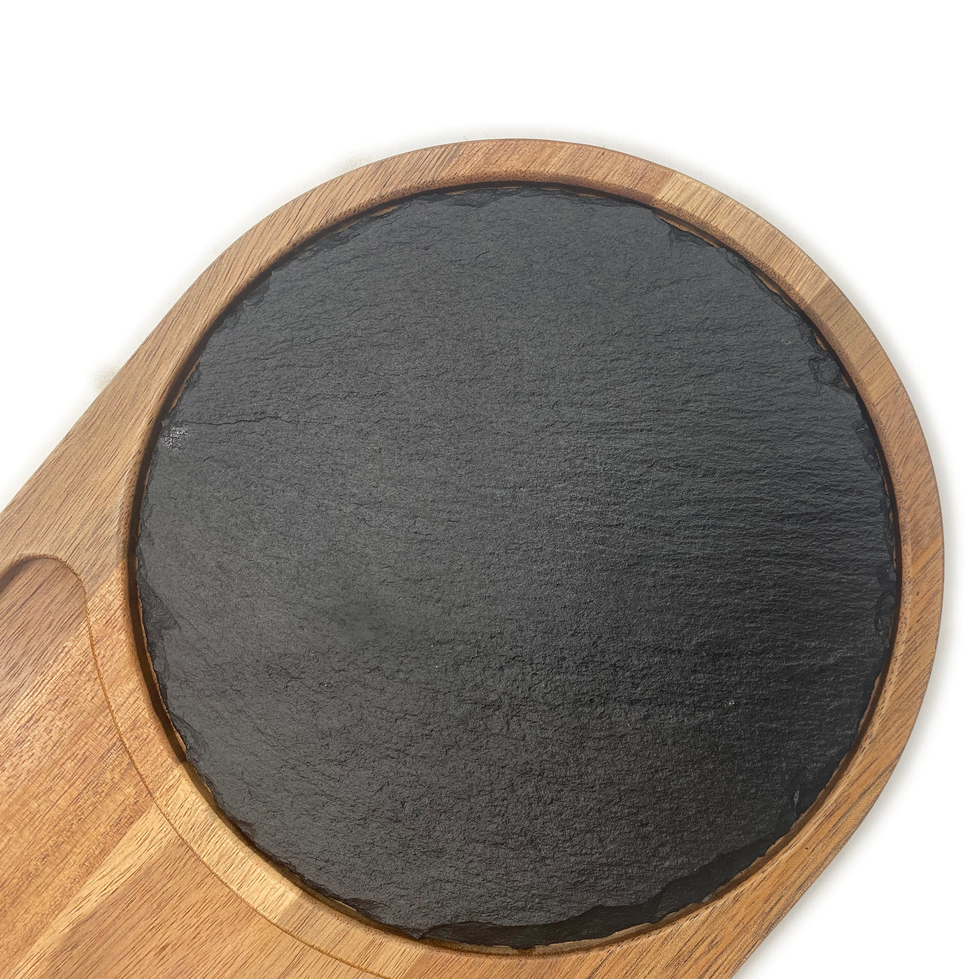 Acacia Wood + Slate Cutting Board 7.4"x 16"