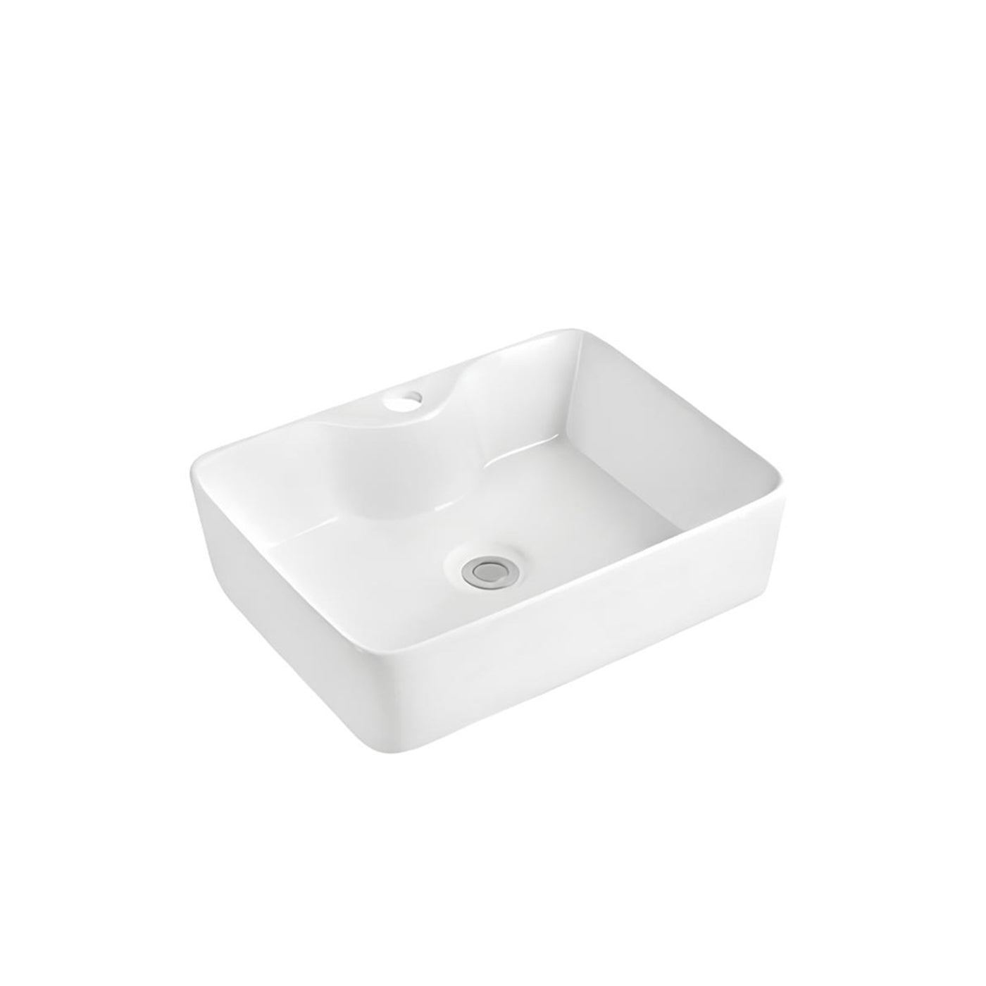 lisbon™ GS0775A Rectangular Vessel 18,9-inch Ceramic Bathroom Sink in White