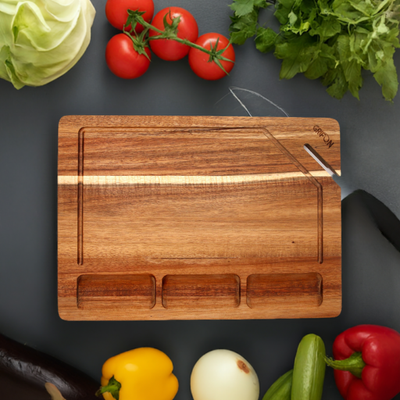 Acacia Wood Sink Cutting Board 12" X 17"