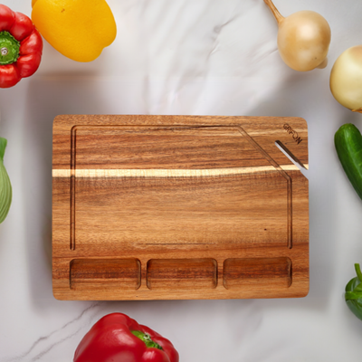 Acacia Wood Sink Cutting Board 12" X 17"