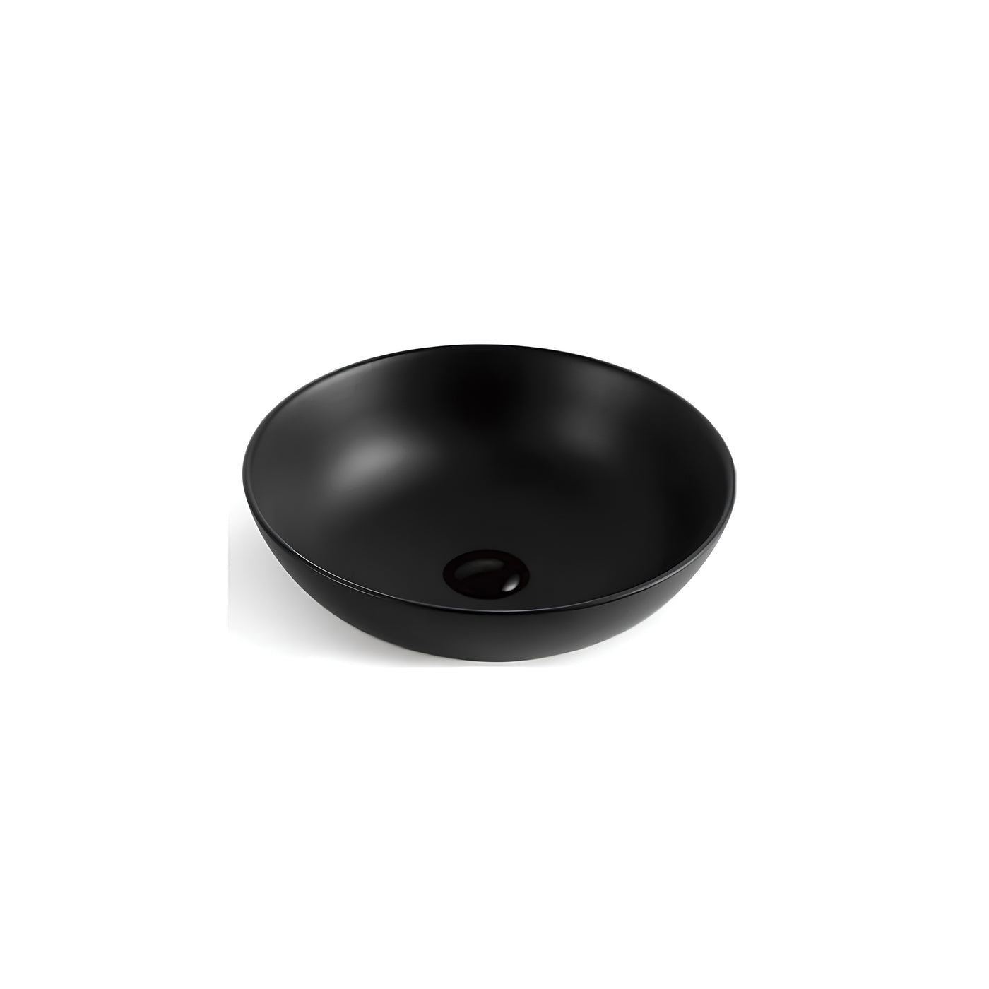 SIDNEY™GSO601C-YA Round Vessel  Ceramic Bathroom Sink in Black