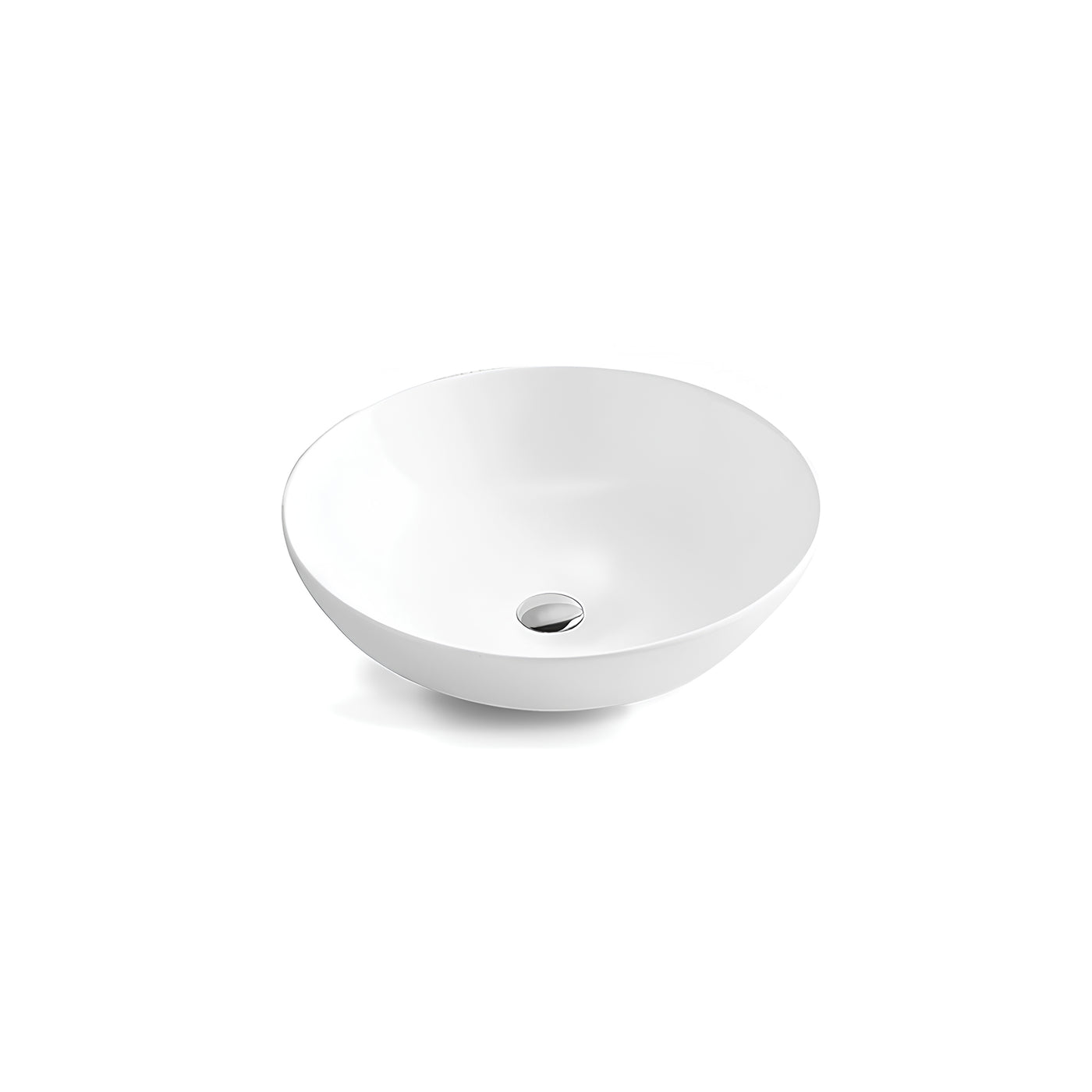 SIDNEY™ GSO601C-YD Round Vessel Ceramic Bathroom Sink in White