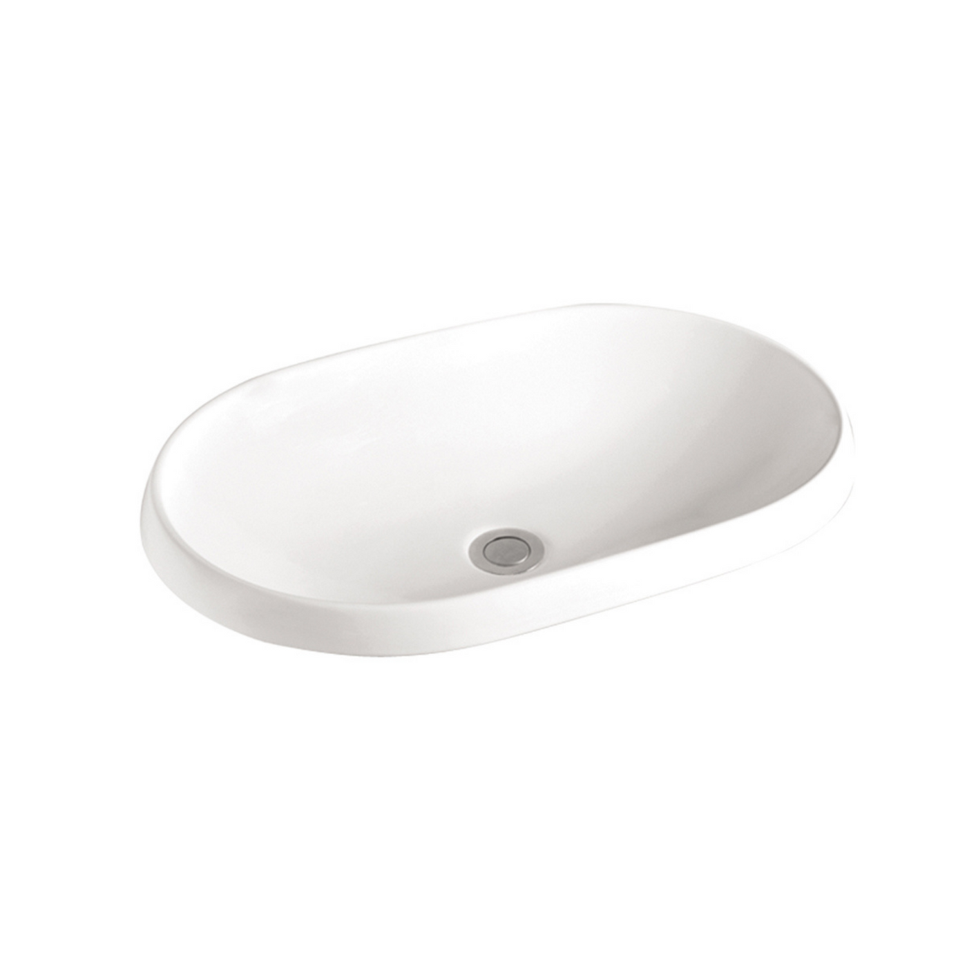 Wide large curvy white sink