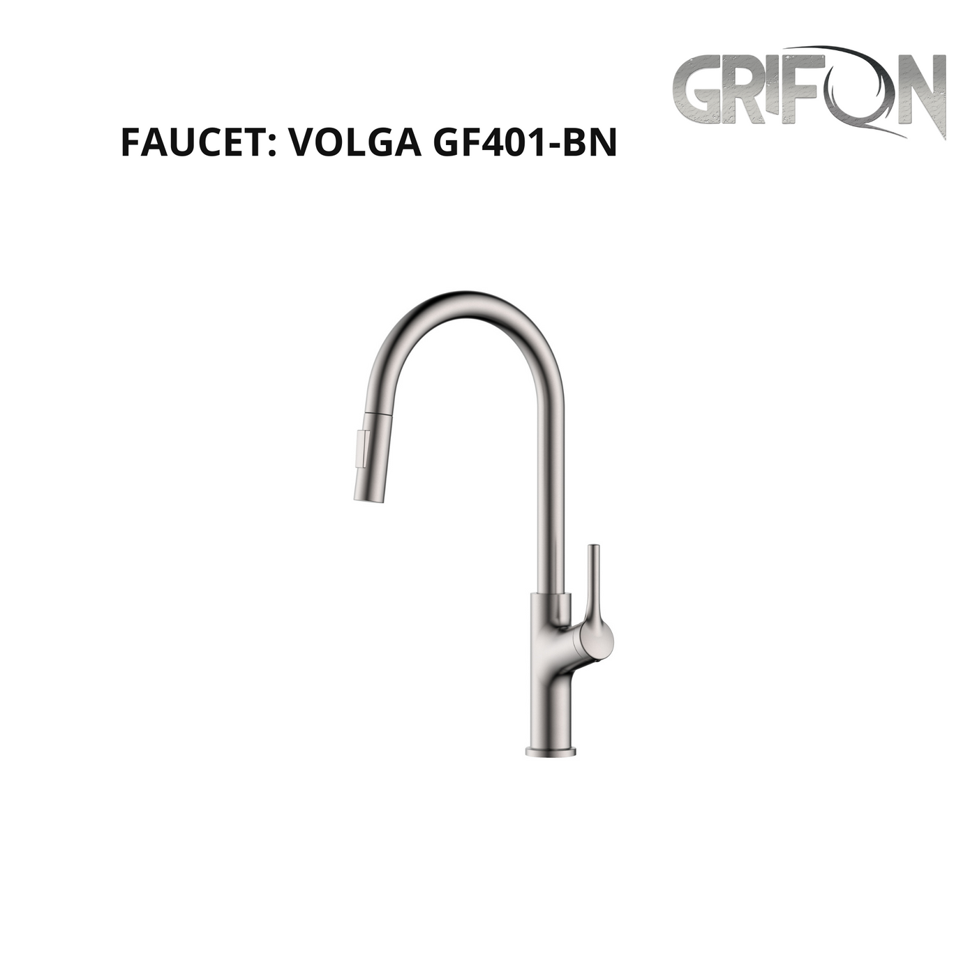 Contemporary Style Single-Handle Kitchen Sink Faucet with Pull-Down Sprayer