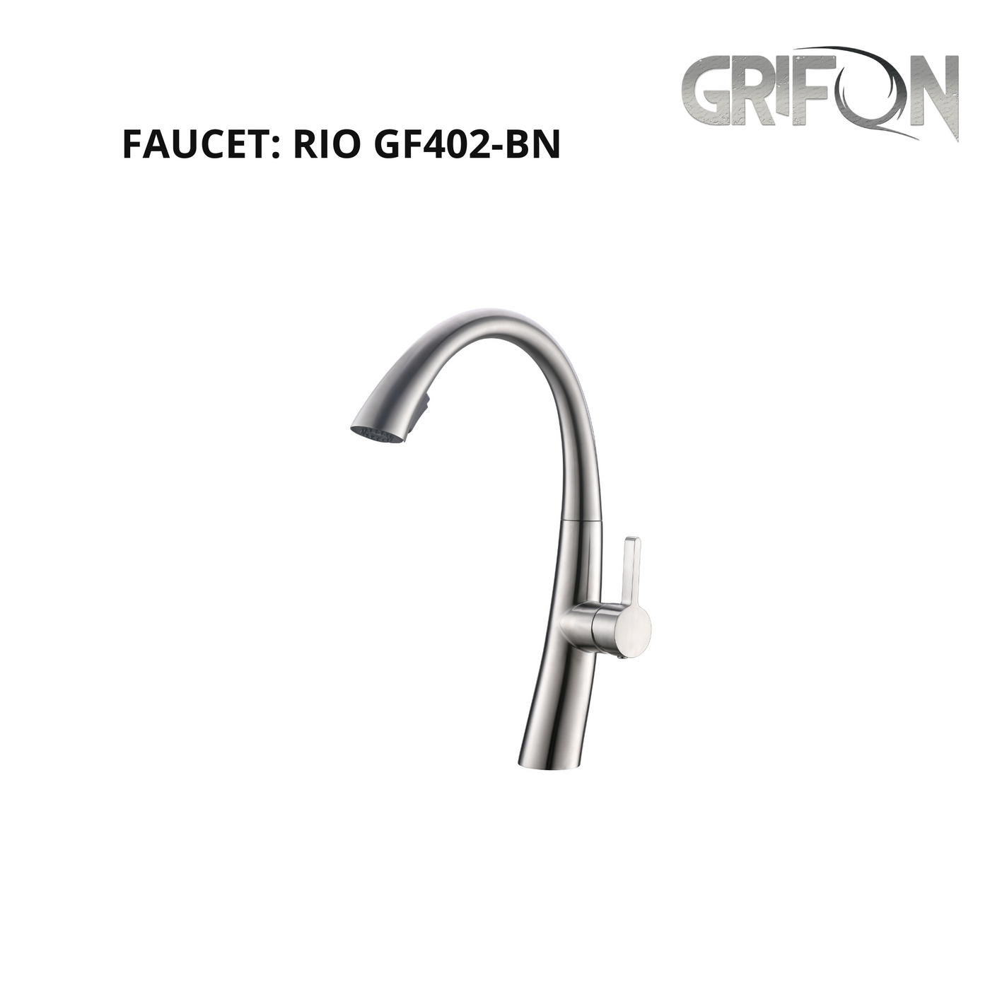 Single-Handle Kitchen Sink Faucet with Pull-Down Sprayer