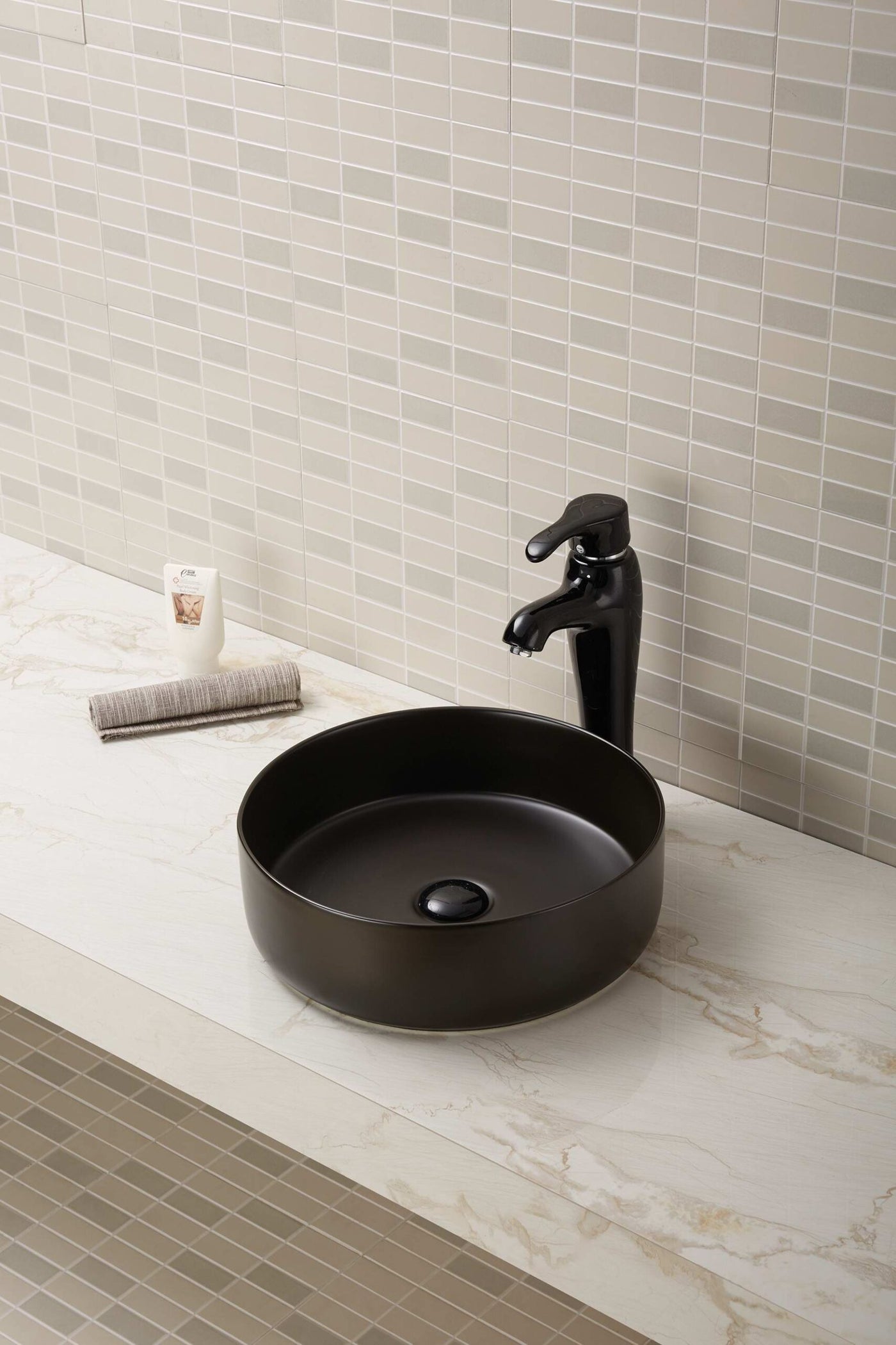 Ceramic Bathroom Sink in Black