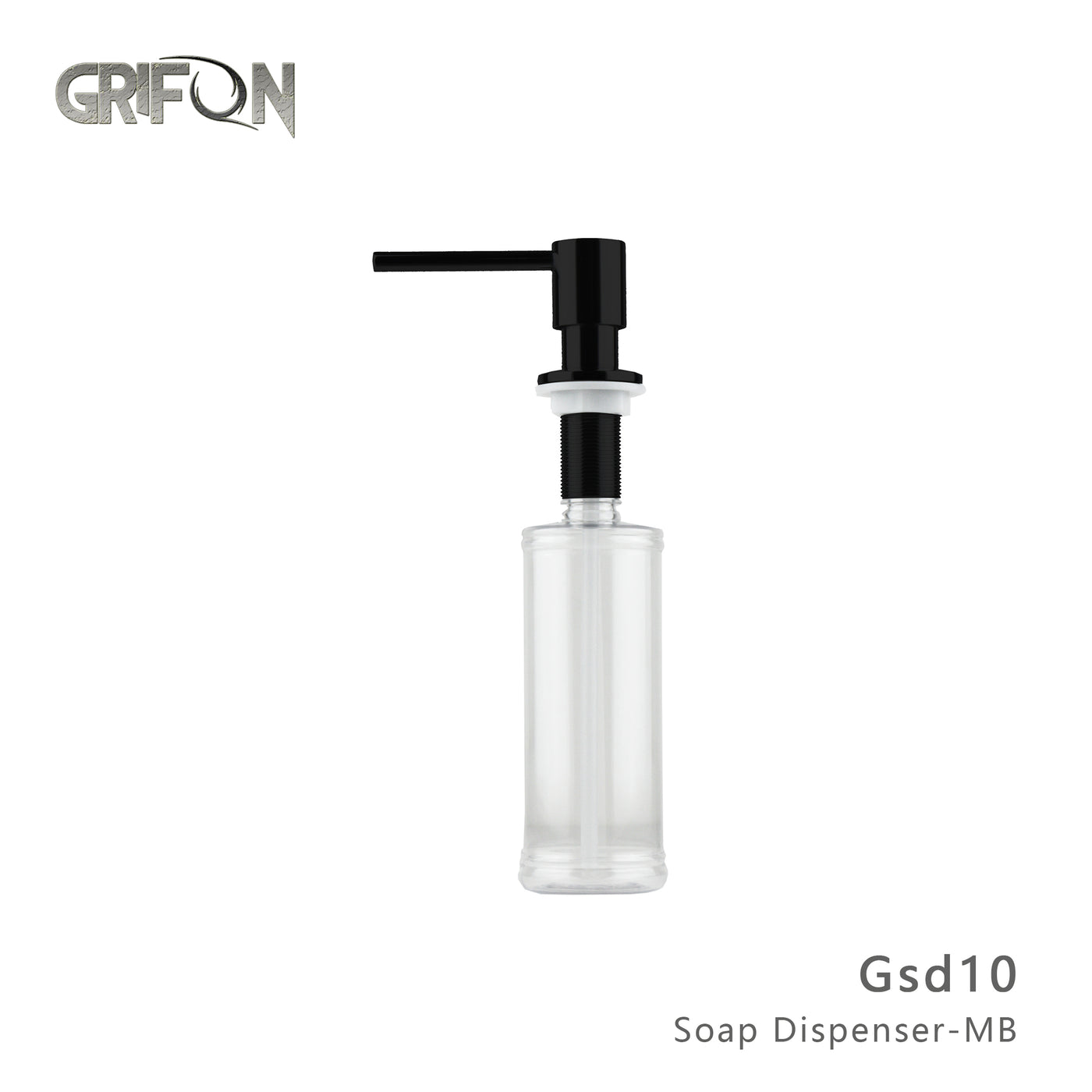 DISTRIBUTEUR DE SAVON - Distributeur de savon et lotion de cuisine GSD10 en acier inoxydable noir