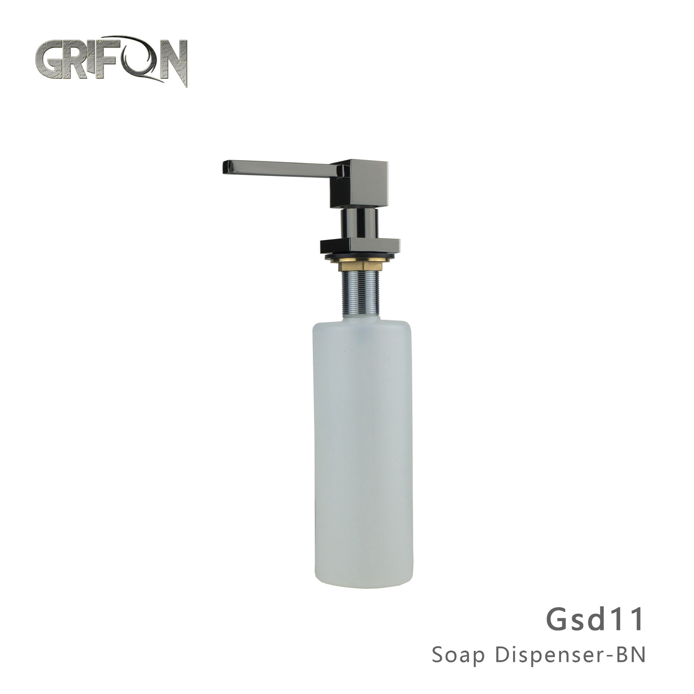 DISTRIBUTEUR DE SAVON - GSD11 Distributeur de savon et de lotion de cuisine en acier inoxydable noir